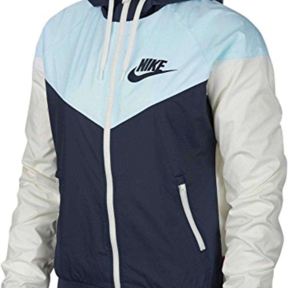 Nike Men's Navy and Light Blue Windbreaker